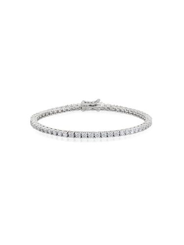 Elegant Tennis Silver Bracelet [Beige] (SBSSVW00512M-2.5-S) - Tirr Lirr - Modalova