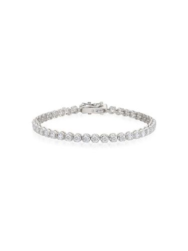 Silver 925 Cubic Zirconia Tennis Bracelet [Silver Beige] (SBSSVW00604M-3) - Tirr Lirr - Modalova