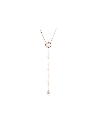 Romance Pearl 925 Silver Necklace [Pink] (TNSSVP11500S) - Tirr Lirr - Modalova