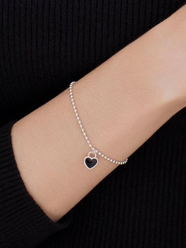 Sterling Adjustable Heart Bracelet [Black] - dmoment - Modalova