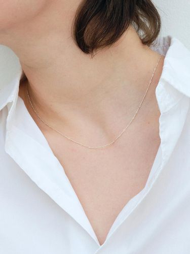 Sterling Bone Chain Necklace (silver925) [/Gold/Black] - Another Layer - Modalova