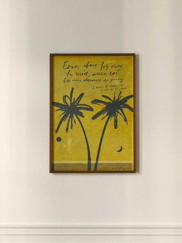 Nocturnal Tranquil Palm Trees Art Print - HOTEL PARIS CHILL - Modalova