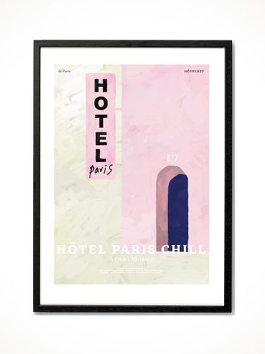 Vintage-Inspired French Hotel Art Print - HOTEL PARIS CHILL - Modalova