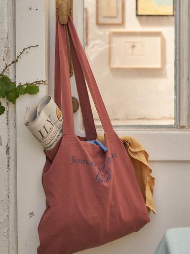 Premium Cotton Bio-Washed Vintage-Inspired Shoulder Bag [] - HOTEL PARIS CHILL - Modalova