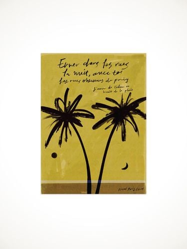 Oversized Premium Nighttime Palm Trees Postcard - HOTEL PARIS CHILL - Modalova