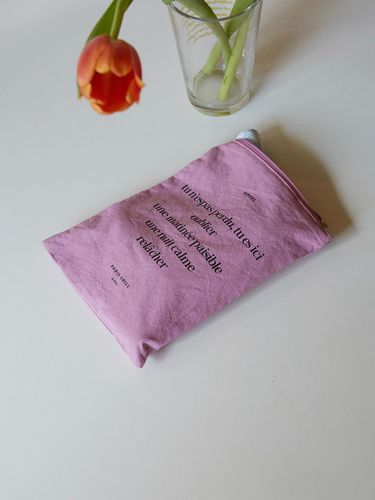 Premium Washed Cotton Vintage European Pouch [] - HOTEL PARIS CHILL - Modalova