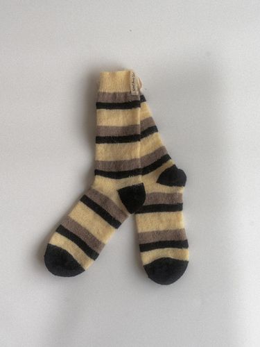 Retro Striped Mohair Wool Socks - HOTEL PARIS CHILL - Modalova