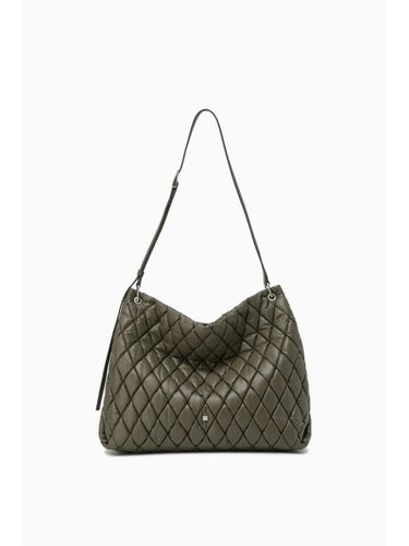 Quilted Padded Lightweight Shoulder Bag [Grayish Khaki] () - rouge & lounge - Modalova