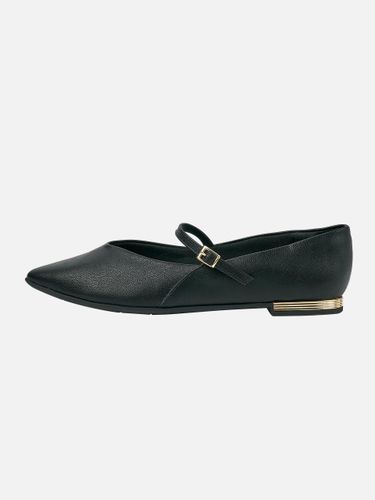 Mary Jane Pointed Toe Comfort Flat Shoes [Black] - PICCADILLY - Modalova