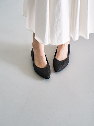 Glitter Comfort Flat Shoes [Black] - PICCADILLY - Modalova