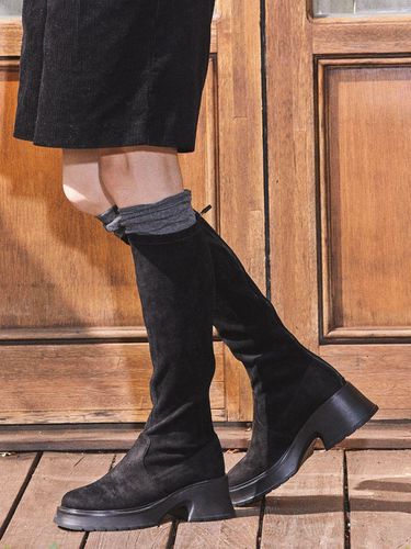 Minimal Suede Stretch Long Boots (UA8074) - SPUR - Modalova