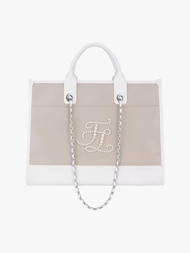 Pearl Logo Premium Synthetic Boston Bag [Beige] - FAIRLIAR GOLF - Modalova