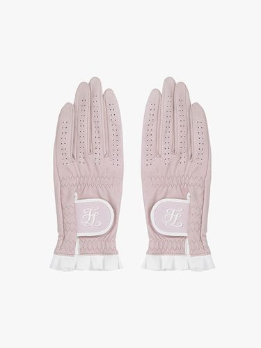 Leather Frill Fur Gloves [Pink] - FAIRLIAR GOLF - Modalova