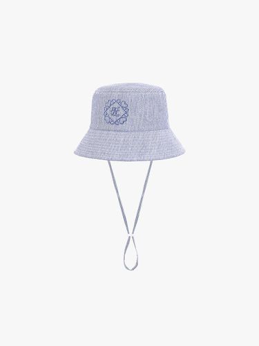 Seersucker Logo Chain Adjustable Bucket Hat [Light Blue] - FAIRLIAR GOLF - Modalova