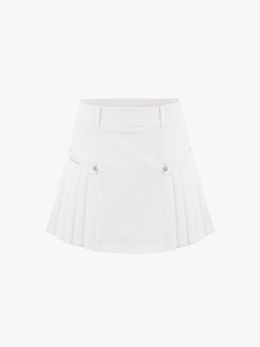 High-waist Side Pleated Water-repellent Skirt [Beige] - FAIRLIAR GOLF - Modalova