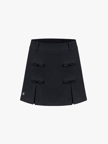 Ribbon Detail High-Waisted A-Line Skirt [Black] - FAIRLIAR GOLF - Modalova