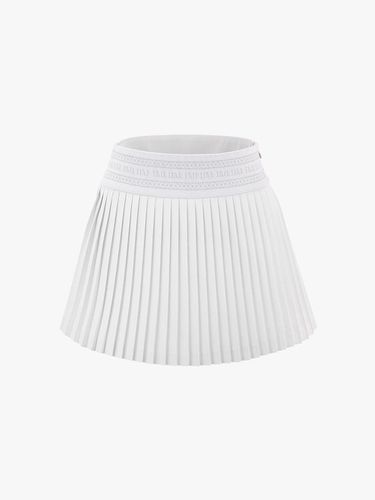 Logo Band A-line Pleated Skirt [Beige] - FAIRLIAR GOLF - Modalova