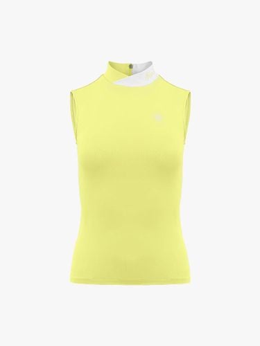 Double High-neck Slim Fit Sleeveless T-shirt [Yellow] - FAIRLIAR GOLF - Modalova