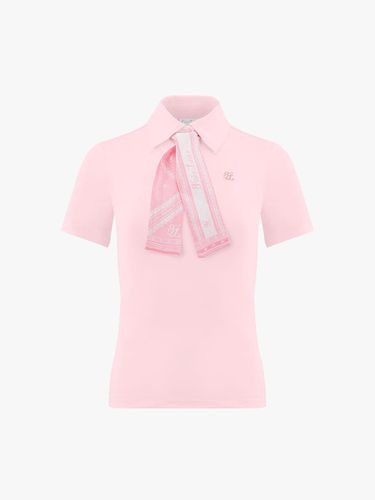 Scarf Set Slim Fit Short-Sleeve T-shirt [Pink] - FAIRLIAR GOLF - Modalova