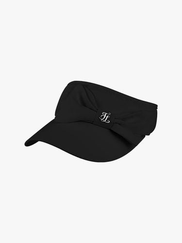 Wide Brim Ribbon Statement Visor [Black] - FAIRLIAR GOLF - Modalova