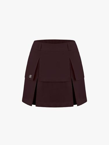 High-waist A-line Layered Performance Skirt [Burgundy] - FAIRLIAR GOLF - Modalova