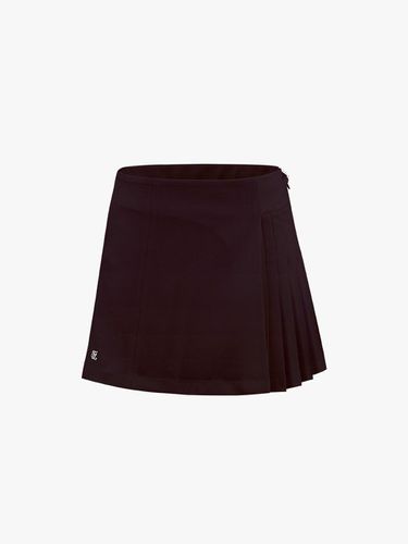 Half Pleated A-line Performance Skirt [Burgundy] - FAIRLIAR GOLF - Modalova