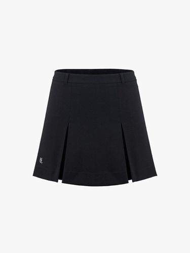 Wide Pleated A-line Skirt [Black] - FAIRLIAR GOLF - Modalova