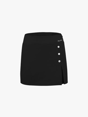 Button Slit H-line Skirt [Black] - FAIRLIAR GOLF - Modalova