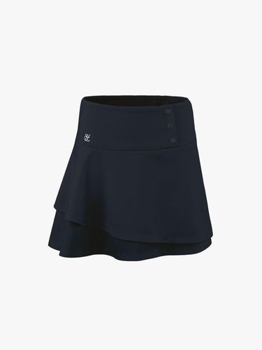 High-waist Double Flare Moisture-wicking Skirt [Navy] - FAIRLIAR GOLF - Modalova