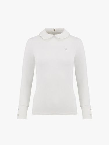 Pearl Round Collar Premium T-shirt [Beige] - FAIRLIAR GOLF - Modalova