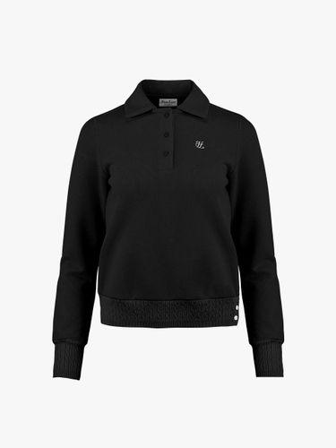 Blouson Cable Knit Stretch T-shirt [Black] - FAIRLIAR GOLF - Modalova