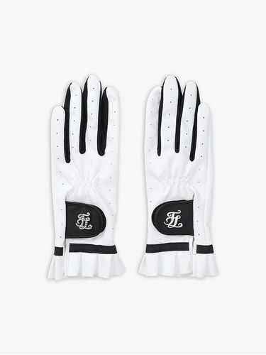 Frill Crystal Synthetic Leather Gloves [Black] - FAIRLIAR GOLF - Modalova