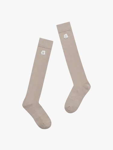 Logo Knee Cotton Socks [Beige] - FAIRLIAR GOLF - Modalova