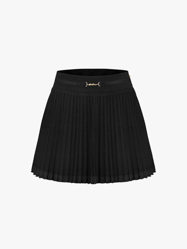 Dot Sheer Pleated Skirt [Black] - FAIRLIAR GOLF - Modalova