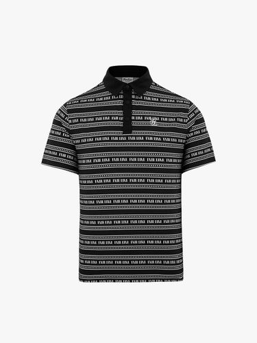 Logo Pattern Regular Fit T-Shirt [Black] - FAIRLIAR GOLF - Modalova