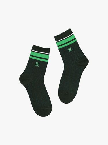 Cable Pattern Premium Ankle Socks [] - FAIRLIAR GOLF - Modalova