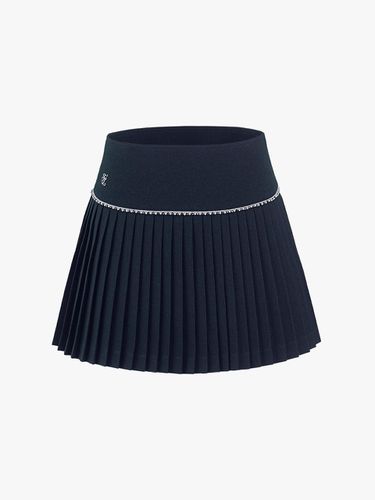 Pearl Beaded Flare Pleated Skirt [Navy] - FAIRLIAR GOLF - Modalova