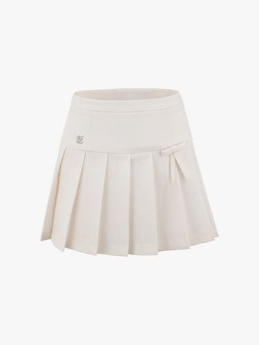 Ribbon Pleated A-line Culottes [Ivory] - FAIRLIAR GOLF - Modalova