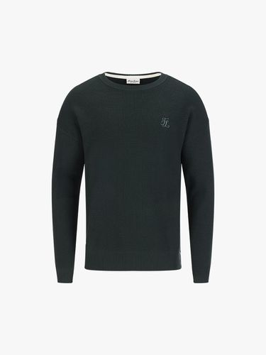 Waffle Knit Overfit Crewneck Sweater [Dark Green] - FAIRLIAR GOLF - Modalova