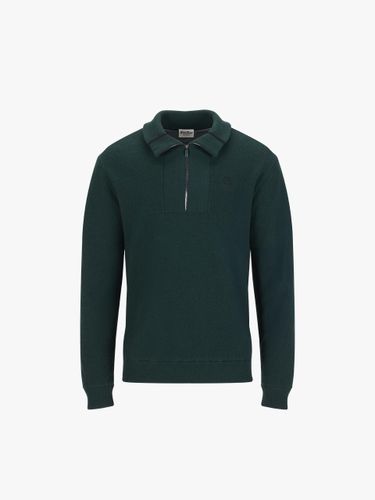 Wool Half-Turtleneck Windproof Zip-up Knit [Dark Green] - FAIRLIAR GOLF - Modalova