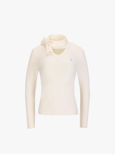 Slim Fit Two-Way Ribbon Knit Pullover [Ivory] - FAIRLIAR GOLF - Modalova