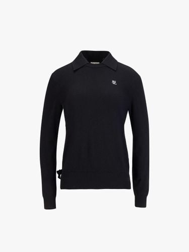 Detachable Collar Ribbon Regular Fit Knit [Black] - FAIRLIAR GOLF - Modalova