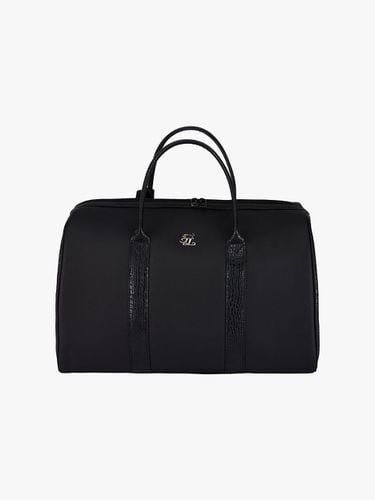 Embossed Texture Polyurethane Boston Bag [Black] - FAIRLIAR GOLF - Modalova