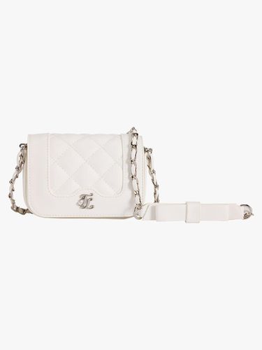 Quilted Synthetic Leather Rectangular Fanny Pack [Ivory] - FAIRLIAR GOLF - Modalova