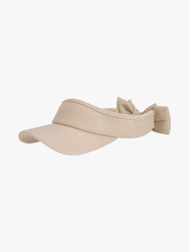 Detachable Ribbon Polyester Visor [Beige] - FAIRLIAR GOLF - Modalova