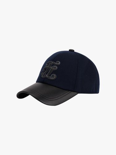 Leather Mix Premium One-Size Cap [Navy] - FAIRLIAR GOLF - Modalova