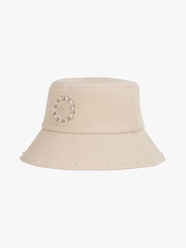 Pearl Crystal Wool-blend Bucket Hat [Beige] - FAIRLIAR GOLF - Modalova