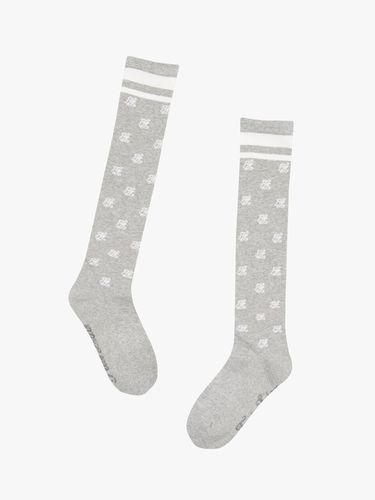 Logo Pattern Knee-High Moisture-Wicking Socks [Grey] - FAIRLIAR GOLF - Modalova