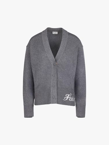 Loose-fit V-neck Eco-friendly Cardigan [Melange Grey] - FAIRLIAR GOLF - Modalova