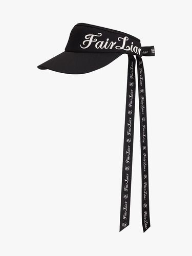 Side Logo Detachable Ribbon Wide Visor [Black] - FAIRLIAR GOLF - Modalova